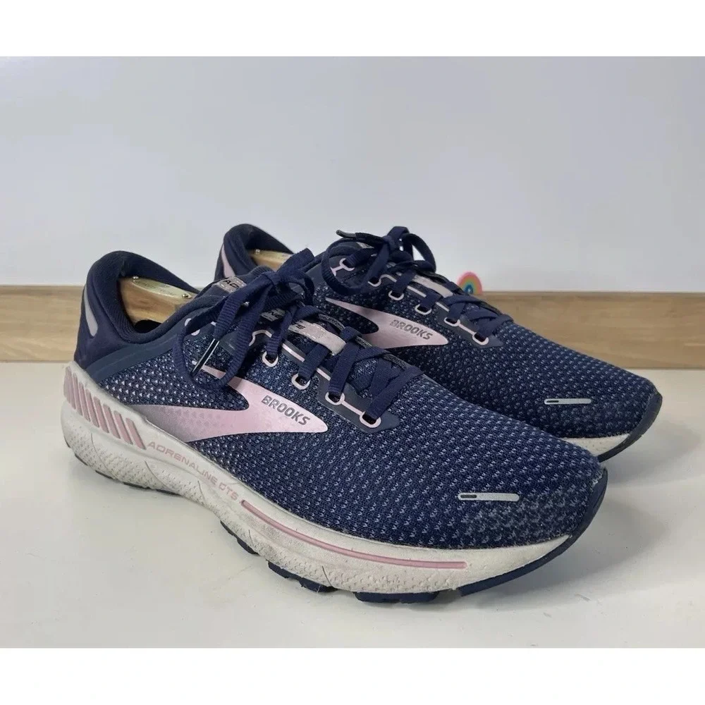 Brooks Adrenaline GTS 22 Womens 10 Road‎ Running Stability Blue Purple Shoes